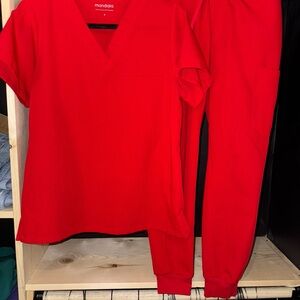 Mandala Red Scrub Set